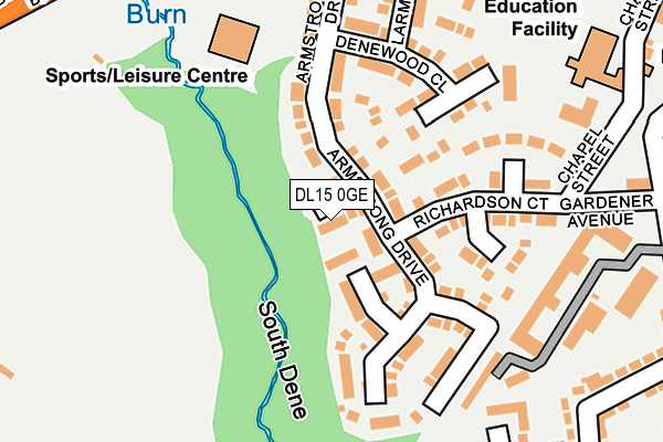 DL15 0GE map - OS OpenMap – Local (Ordnance Survey)