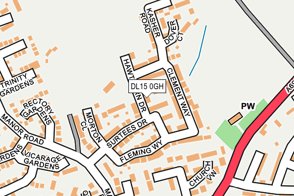 DL15 0GH map - OS OpenMap – Local (Ordnance Survey)