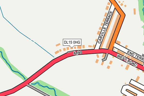 DL15 0HG map - OS OpenMap – Local (Ordnance Survey)