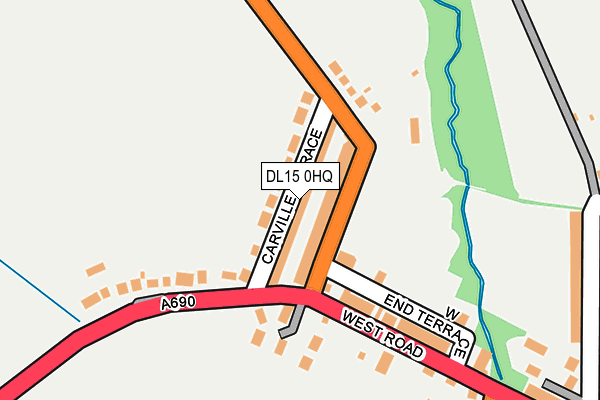 DL15 0HQ map - OS OpenMap – Local (Ordnance Survey)