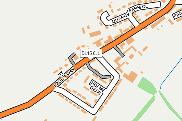 DL15 0JL map - OS OpenMap – Local (Ordnance Survey)