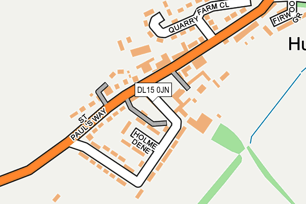 DL15 0JN map - OS OpenMap – Local (Ordnance Survey)