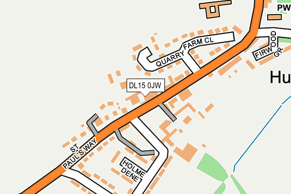 DL15 0JW map - OS OpenMap – Local (Ordnance Survey)