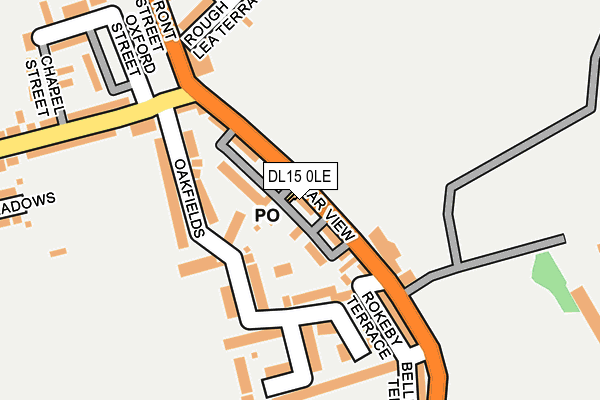 DL15 0LE map - OS OpenMap – Local (Ordnance Survey)