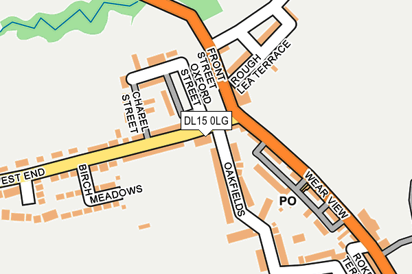 DL15 0LG map - OS OpenMap – Local (Ordnance Survey)