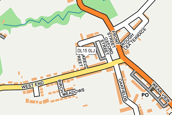 DL15 0LJ map - OS OpenMap – Local (Ordnance Survey)