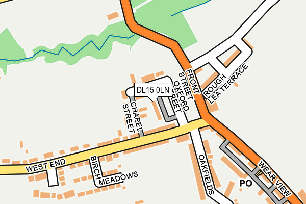DL15 0LN map - OS OpenMap – Local (Ordnance Survey)
