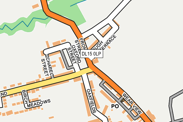 DL15 0LP map - OS OpenMap – Local (Ordnance Survey)