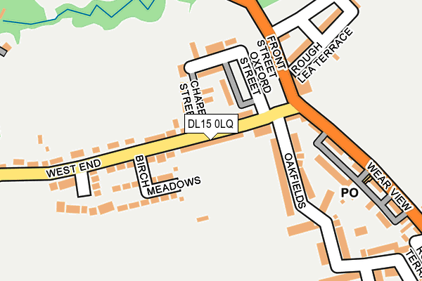 DL15 0LQ map - OS OpenMap – Local (Ordnance Survey)