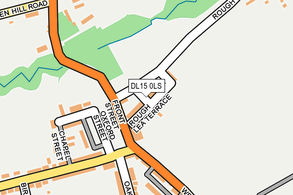 DL15 0LS map - OS OpenMap – Local (Ordnance Survey)