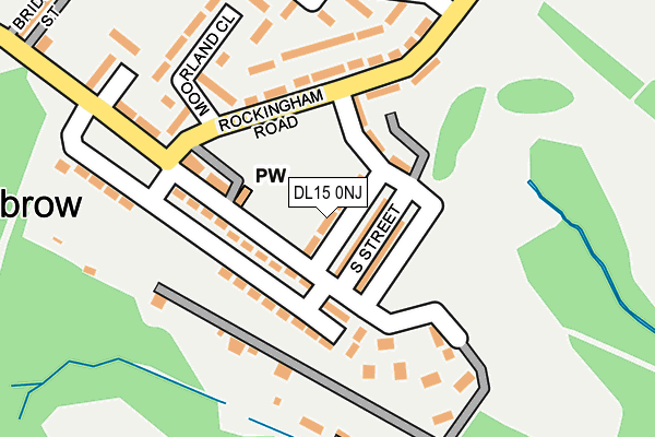 DL15 0NJ map - OS OpenMap – Local (Ordnance Survey)