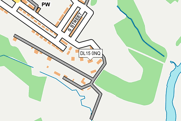 DL15 0NQ map - OS OpenMap – Local (Ordnance Survey)