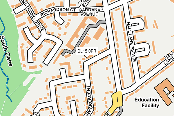 DL15 0PR map - OS OpenMap – Local (Ordnance Survey)