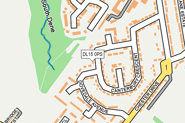 DL15 0PS map - OS OpenMap – Local (Ordnance Survey)
