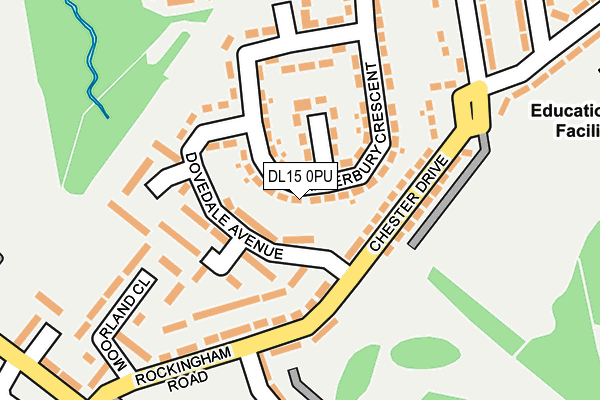 DL15 0PU map - OS OpenMap – Local (Ordnance Survey)