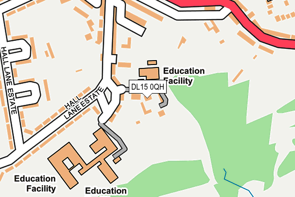 DL15 0QH map - OS OpenMap – Local (Ordnance Survey)