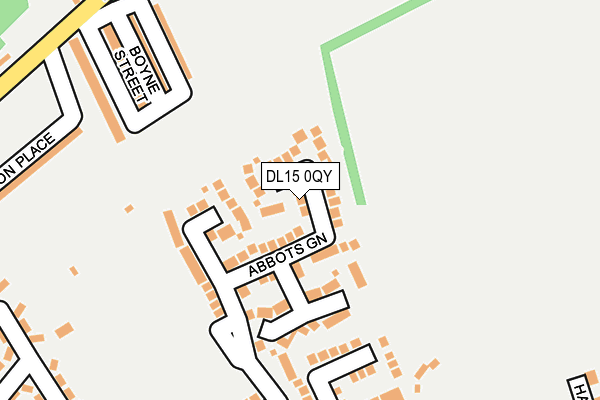 DL15 0QY map - OS OpenMap – Local (Ordnance Survey)