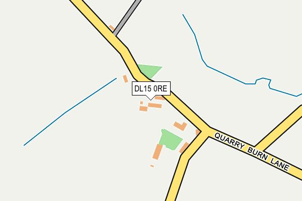 DL15 0RE map - OS OpenMap – Local (Ordnance Survey)