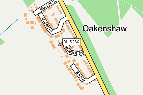 DL15 0SX map - OS OpenMap – Local (Ordnance Survey)