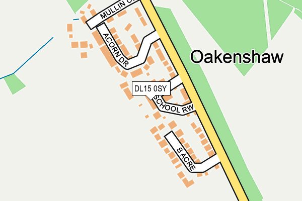 DL15 0SY map - OS OpenMap – Local (Ordnance Survey)