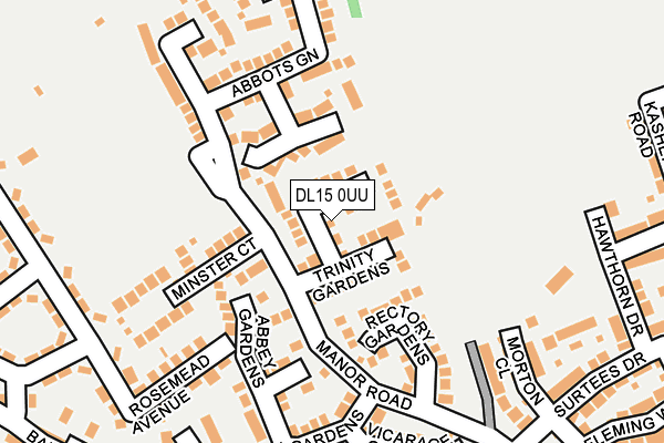 DL15 0UU map - OS OpenMap – Local (Ordnance Survey)