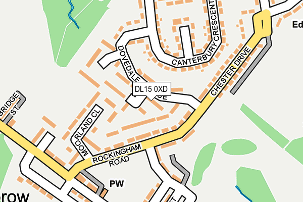 DL15 0XD map - OS OpenMap – Local (Ordnance Survey)