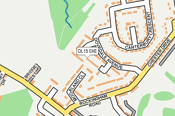 DL15 0XE map - OS OpenMap – Local (Ordnance Survey)