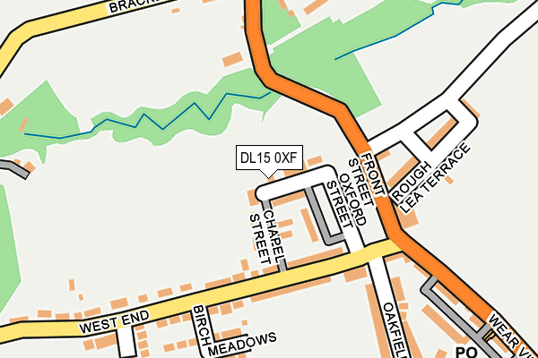 DL15 0XF map - OS OpenMap – Local (Ordnance Survey)