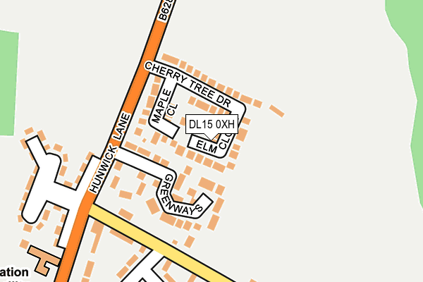 DL15 0XH map - OS OpenMap – Local (Ordnance Survey)