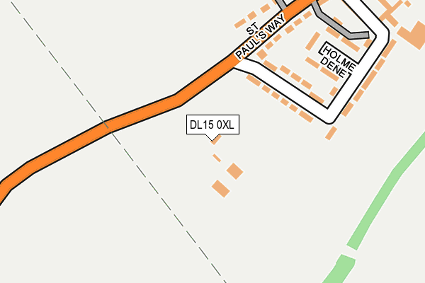 DL15 0XL map - OS OpenMap – Local (Ordnance Survey)