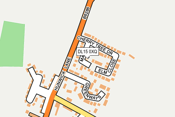 DL15 0XQ map - OS OpenMap – Local (Ordnance Survey)