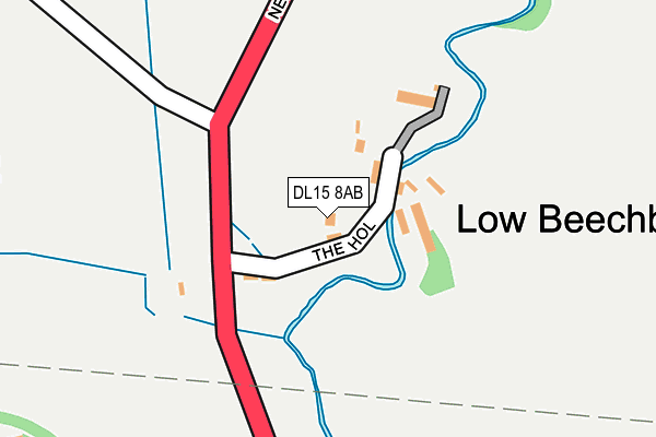 DL15 8AB map - OS OpenMap – Local (Ordnance Survey)