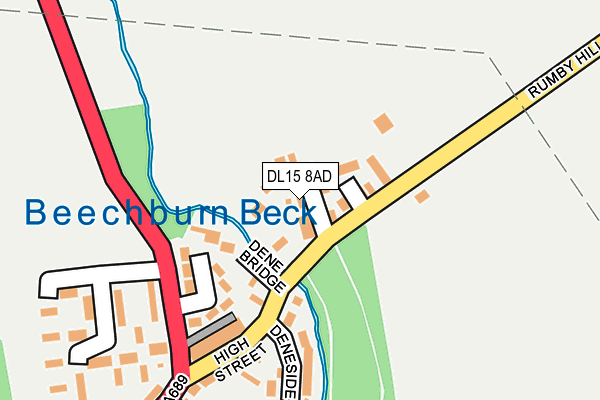 DL15 8AD map - OS OpenMap – Local (Ordnance Survey)