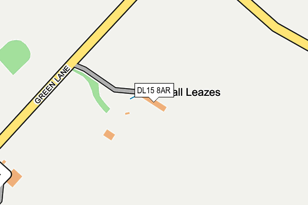 DL15 8AR map - OS OpenMap – Local (Ordnance Survey)