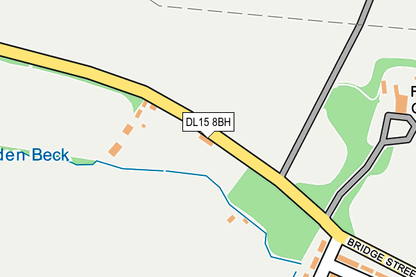 DL15 8BH map - OS OpenMap – Local (Ordnance Survey)