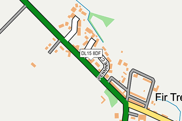 DL15 8DF map - OS OpenMap – Local (Ordnance Survey)