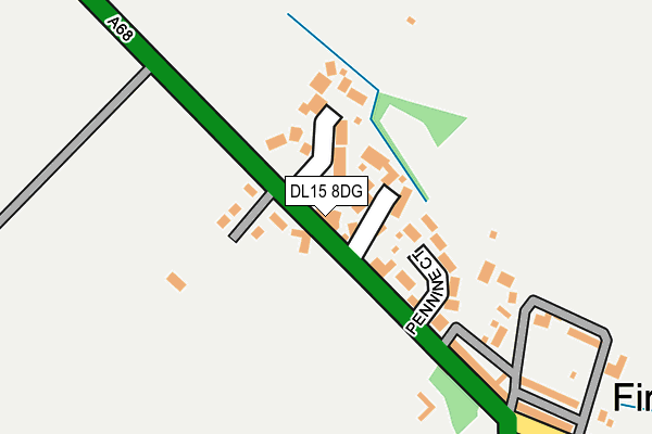 DL15 8DG map - OS OpenMap – Local (Ordnance Survey)