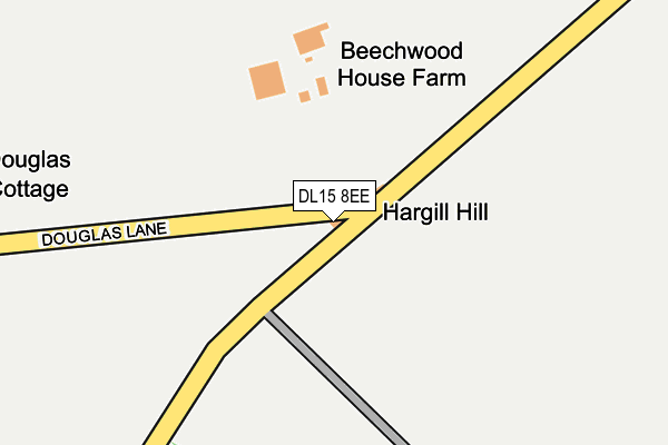 DL15 8EE map - OS OpenMap – Local (Ordnance Survey)