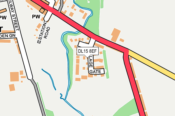 DL15 8EF map - OS OpenMap – Local (Ordnance Survey)