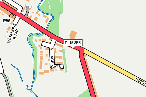 DL15 8ER map - OS OpenMap – Local (Ordnance Survey)