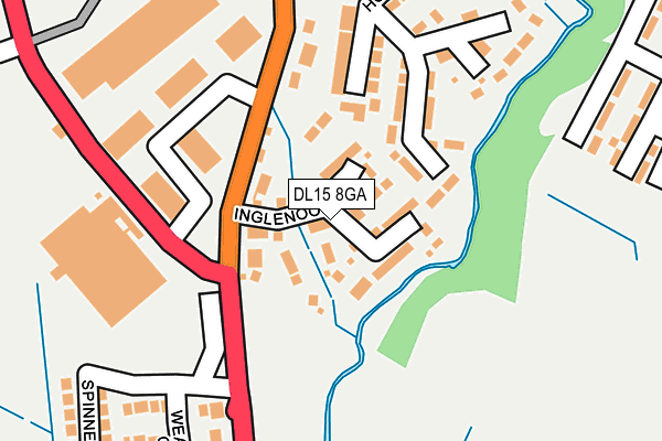 DL15 8GA map - OS OpenMap – Local (Ordnance Survey)