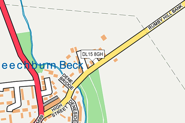 DL15 8GH map - OS OpenMap – Local (Ordnance Survey)