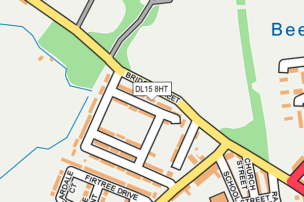 DL15 8HT map - OS OpenMap – Local (Ordnance Survey)