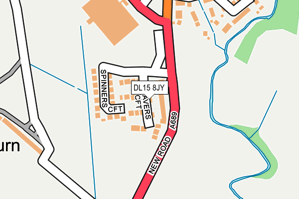 DL15 8JY map - OS OpenMap – Local (Ordnance Survey)
