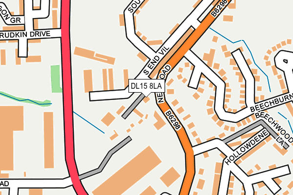 DL15 8LA map - OS OpenMap – Local (Ordnance Survey)