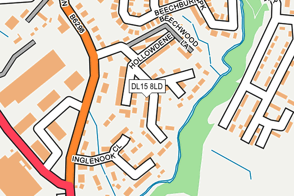 DL15 8LD map - OS OpenMap – Local (Ordnance Survey)