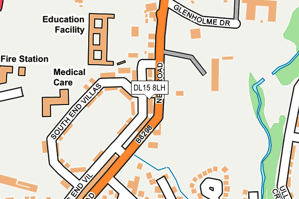 DL15 8LH map - OS OpenMap – Local (Ordnance Survey)