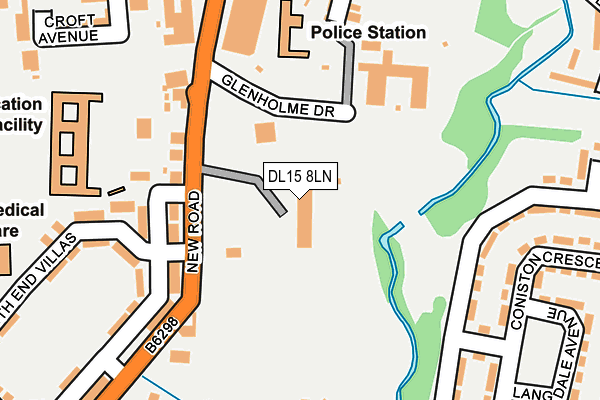 DL15 8LN map - OS OpenMap – Local (Ordnance Survey)