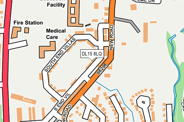 DL15 8LQ map - OS OpenMap – Local (Ordnance Survey)