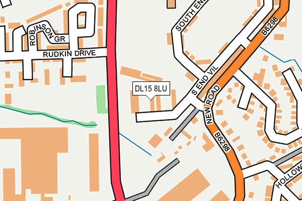 DL15 8LU map - OS OpenMap – Local (Ordnance Survey)